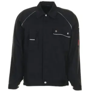 Planam - Blouson à ceinture Canvas 320 taille 48 noir/noir 65 % pes / 35 % co