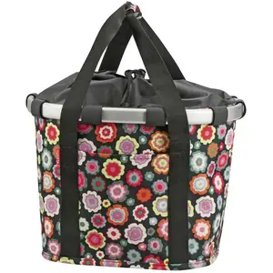 Panier Vélo Avant Klickfix Structura 16L – Tressé Noir (35x26x25 Cm) Avec Adaptateur