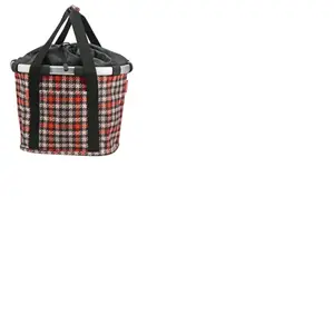 Panier KlickFix Bikebasket Pied de Poule Rouge pas cher