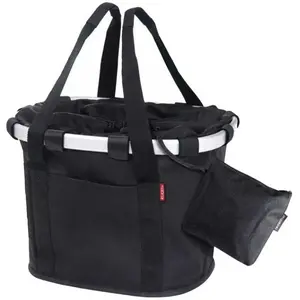 Comparateur de prix : Panier vélo Klickfix Bikebaskets noir en toile (15L) (vendu sans fixa