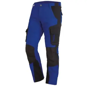 FHB Pantalon de travail florian taille 56 royal/noir 50 % co / 50 % pe...