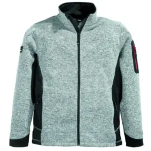 FHB Veste en polaire tricotée christoph taille l gris/noir 100 % pes