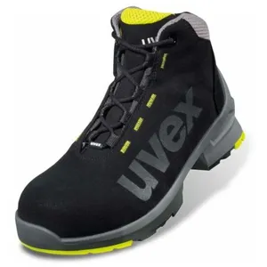 UVEX Chaussures hautes noires/jaunes uvex 1, S2, Pointure EU: 45 pas cher
