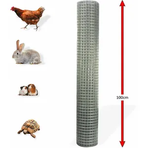 DEMA Grillage galvanisé à maille carrée 19 mm 1 x 10 m pas cher