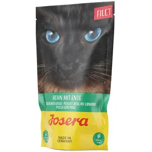 16x70g Josera Filet poulet, canard - Pâtée pour chat pas cher