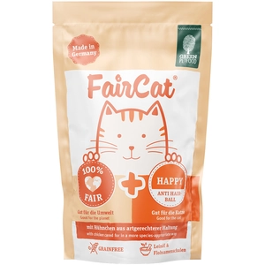 16x85g Green Petfood FairCat Happy - Pâtée pour chat pas cher