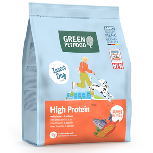 900g Green Petfood High Protein Insectes & Saumon nourriture sèche pou... pas cher