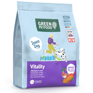 Comparateur de prix : 900g Green Petfood Dog Vitality avec insectes nourriture sèche pour ch...