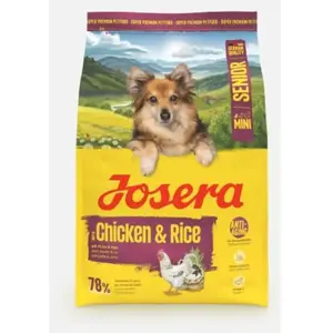 Comparateur de prix : 900g Josera Mini Senior poulet & riz nourriture sèche pour chiens