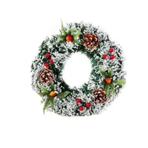 Comparateur de prix : OEM Décoration de Noël Couronne Guirlande de Noël Artificielles Fait à Main pour Votre Porte, Mur ou Fenêtre, Cheminée Muralediamètre 40CM