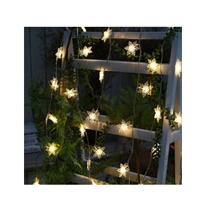 OEM Guirlande Lumineuse 6M LED avec 40 LED Flocon de neige pour Noël Soirée Mariage Maison Jardin, Blanc Chaud [Batterie alimenté] pas cher