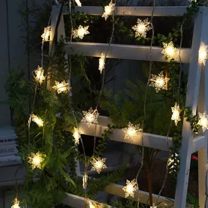 Comparateur de prix : OEM Guirlande Lumineuse 6M LED avec 40 LED Flocon de neige pour Noël Soirée Mariage Maison Jardin, Blanc Chaud [USB alimenté]