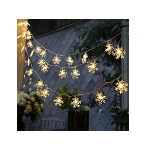Comparateur de prix : OEM Guirlande Lumineuse 3M LED avec 20 LED Flocon de neige pour Noël Soirée Maison Jardin, Blanc Chaud [Batterie alimenté]