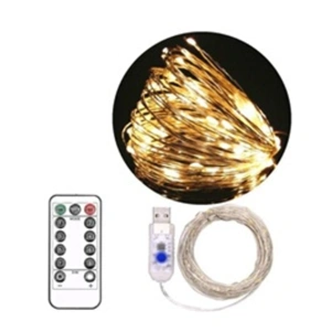Comparateur de prix : OEM Guirlande Lumineuse 20M avec 200 Micro LED et 8 modes télécommande, Décoration LED Romantique pour Noël Soirée Maison Jardin, Blanc Chaud [USB alimenté]