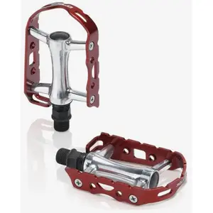 Pédales à plateforme XLC Ultralight V PD-M15 argent rouge