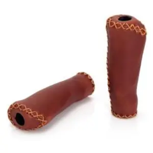 Poignées velo XLC Marron imitation cuir 2 Longues