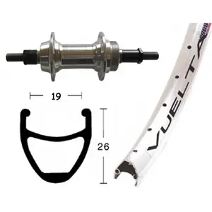 Comparateur de prix : Roue AR VTT 26P VUELTA - Moyeu Fixe - Jante Airline 1 Argent