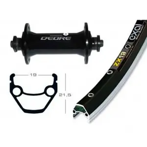 Roue VTT 26P EXAL - Shimano Deore - Jante Exal ZX 19 NoireVendu parbikeinn