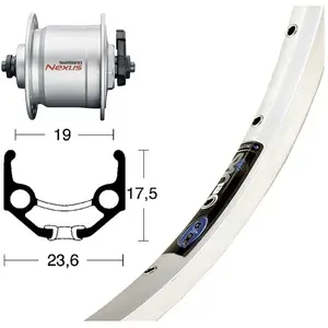 Winora Roue Avant De Route Rigida Zac 19 Qr Dynamo Shimano Dh3n30 pas cher
