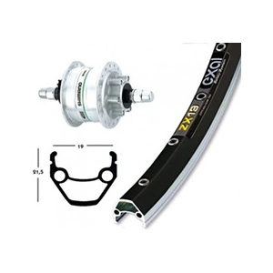 Comparateur de prix : Exal ZX 19 Roue Avant 28 x 1.75, Shimano DH3D30, Silver/Black