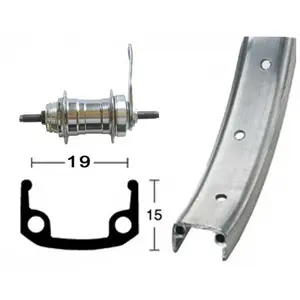 Roland Roue Arrière Aluminium 203-23 8.5 Mm 12´´
