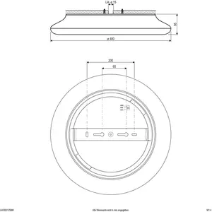 Plafonnier LED EVN Catino, capteur, 40 cm