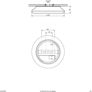 Plafonnier LED EVN Catino, capteur, 25 cm pas cher