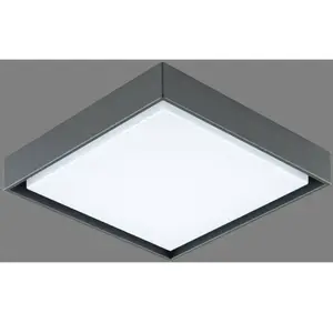 Plafonnier d'extérieur LED EVN Tectum, 24x24 cm, anthracite, 110Vendu parluminaire
