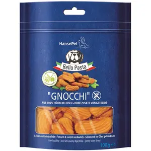 100 g gnocchis au poulet Hansepet Bello Pasta, friandises pour chiens pas cher