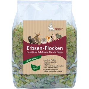 Hansepet 500 g Flocons de petits pois pour rongeur, lapin et oiseau pas cher