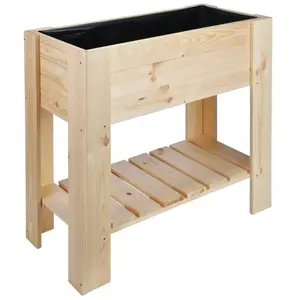 Hi Jardinière Surélevée 92 X 41 X 80 Cm Bois De Pin pas cher