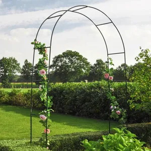 Haushalt vidaXL Hi Voã»Te De Rosiers Vert 140 X 38 X 240 Cm Acier pas cher