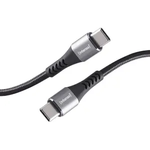 Intenso C315C Câble USB-C vers USB-C, 60 W, charge rapide, 1,5 m, pour iPhone, Samsung Galaxy, MacBook, ordinateur portable, iPad, noir pas cher