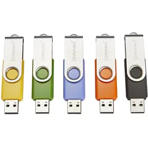 Intenso Basic Line Lot de 10 clés USB 2.0 de 4 Go avec étiquettes Prat...