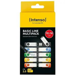 Comparateur de prix : Clé USB - INTENSO - Basic Line USB 2.0 - 16 Go (Pack de 10) 3503571