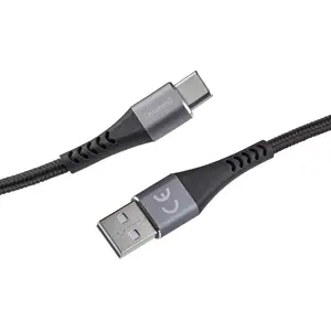 Intenso A315C Câble USB-A vers USB-C, charge rapide 60 W, 1,5 m, pour iPhone, Samsung Galaxy, MacBook, ordinateur portable, iPad, noir pas cher