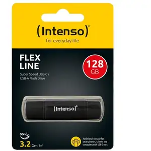 Clé USB Intenso 3544491 128GB USB-A USB-C aluminium noir pas cher