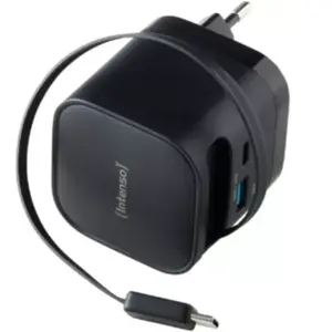 Intenso Chargeur Secteur Usb-c Avec Cordon Retractable - 65 W Cordon 07m Noir