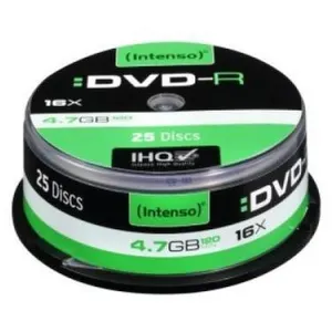1x25 Intenso DVD-R 4,7GB 16x Speed, cakeboxVendu paramazon