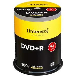 Comparateur de prix : Intenso 4111156 DVD + R 16 x Lot de 100 Cakebox