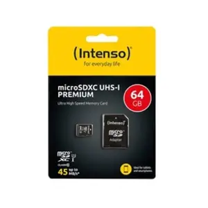 Comparateur de prix : Intenso 3423490 mémoire flash 64 Go MicroSDXC UHS-I Classe 10