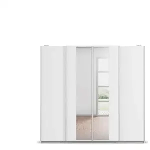 Armoire 4 portes 2 miroirs ALTERA coloris blancVendu parconforama