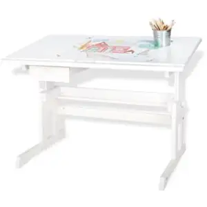 Pinolino 201379 Bureau Inclinable Pin Naturel Lena Blanc pas cher
