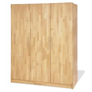 Armoire enfant - PINOLINO - Natura - 3 portes - Bois massif huilé