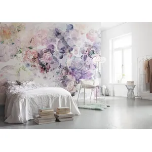 Papier Peint intissé fleurs beige - 0.53 x 10.05 m - ESTAhome | Leroy