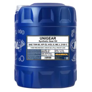 Comparateur de prix : MANNOL - Huile de transmission - 75W80 - 20L - MN8109-20