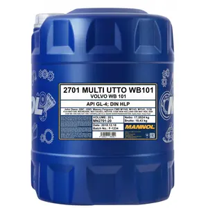 Comparateur de prix : MANNOL - Huile de transmission Multi UTTO WB 101 - 20L - MN2701-20