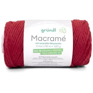 Bobine de corde MACRAME 330 GR - Gründl(...) - 7 Rouge