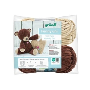 Kit de crochet Gründl Teddy le Nounours - Créez votre ours en coton 10...