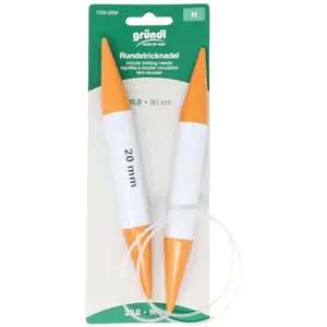 Grundl - AIGUILLES CIRCULAIRES de 12 à 20 mm X 80 cm - Gründl - Orange 20